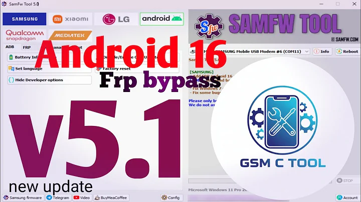 Android 16 Samsung FRP Bypass 2025 | SamFw Tool 5.1 New Update Explained@gsmctool