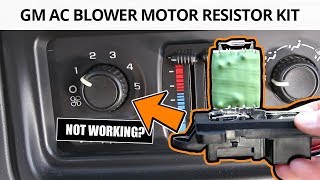 How To Fix Fan Speed Control on 2004 Silverado Sierra Blower Motor Resistor Install