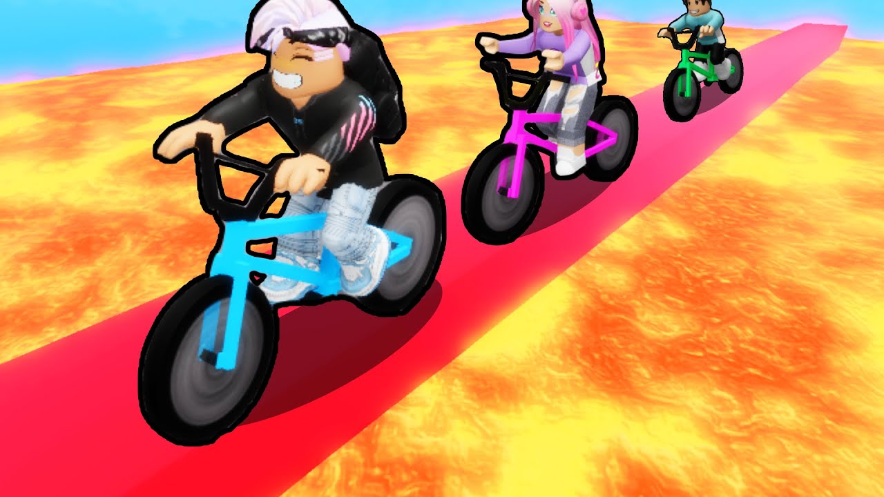 Ich muss diese Obby schaffen, ABER ICH DARF NUR MIT DEM FAHRRAD FAHREN! Roblox mit Kaan, Dania & Tom