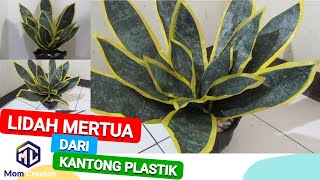 Bunga Lidah Mertua Dari Kantong Plastik | How To Make a 'Lidah Mertua' Flower by Plastic Bag