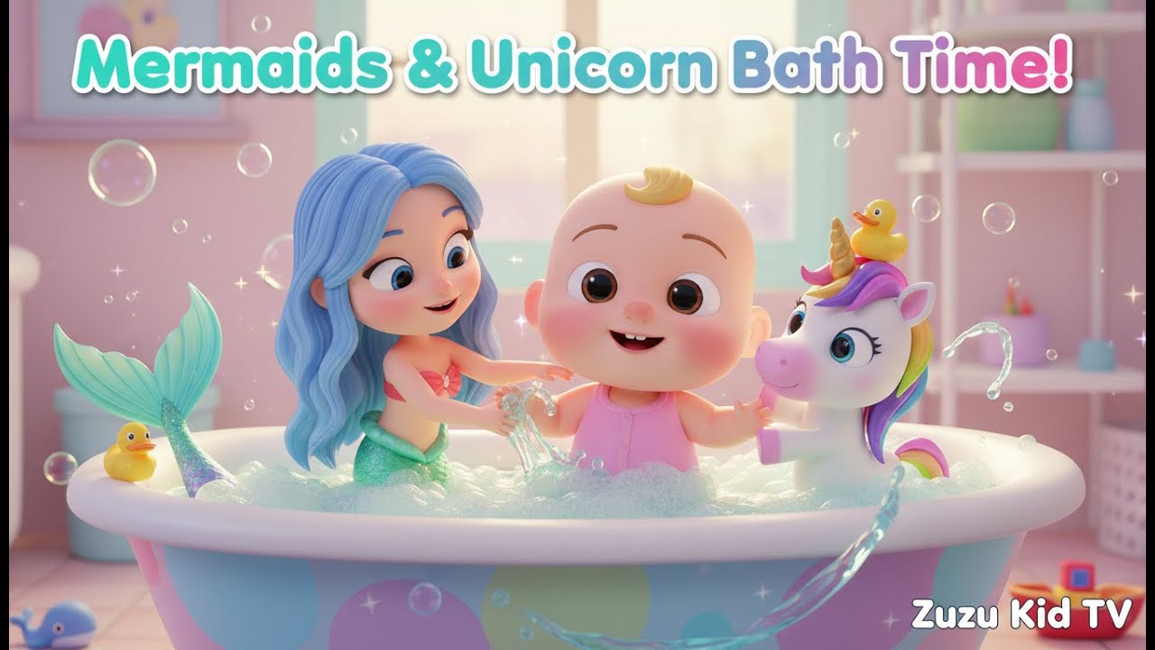 Mermaids and Unicorn Bath Time – Nursery Rhyme, Bath Fun, and Toddler Imagination