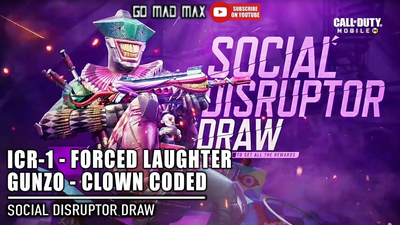 New Icr 1 Forced Laughter Gunzo Clown Coded In Call Of Duty Mobile Youtube