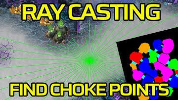 Using ray casting to efficiently find choke points in a 2D world