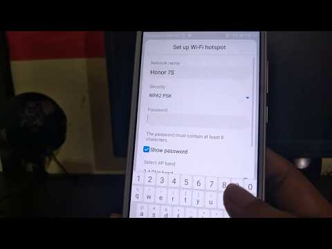Honor 7a how to change Wife hotspot setting by d tech side