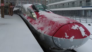 Riding the Japanese Fastest Bullet Train on a Big Freezing day