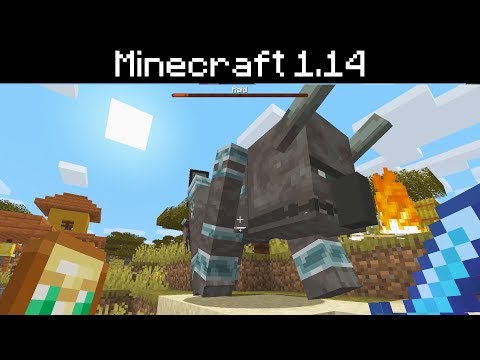 Minecraft 1 14 Illager Raid Difficulty Raid Defeat And Victory Bad Omen Changes Youtube