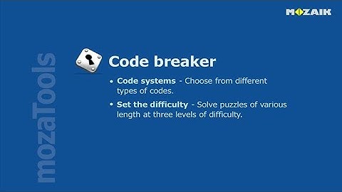 mozaBook Interactive Teaching Software - Code breaker tutorial video