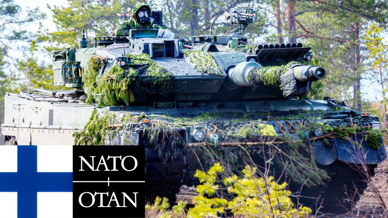 Финская армия, НАТО. Солдаты, танки и истребители во время учений.