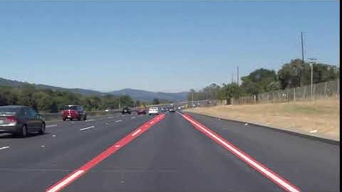 LaneLine detection using OpenCV for autonomous driving