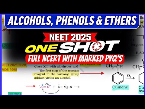 ALCOHOL PHENOL ETHER ️NCERT ONE SHOT🔥NEET AIIMS JEE NCERT line by line ...