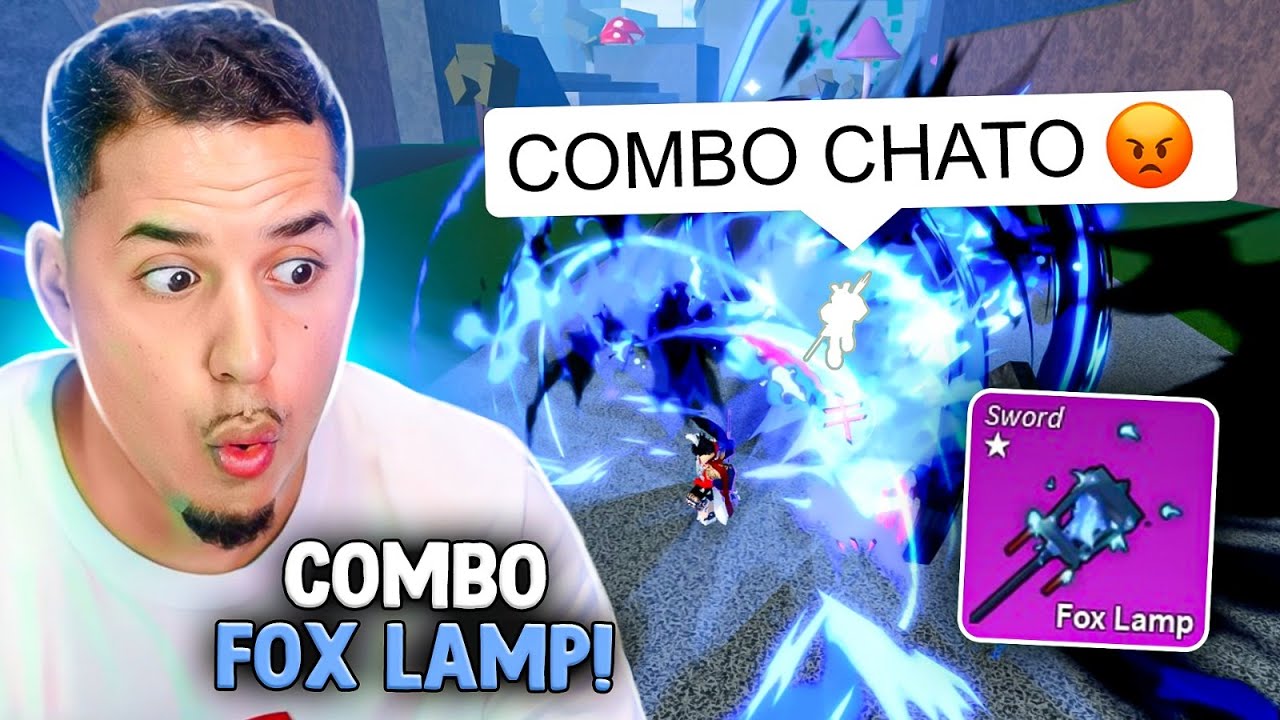 CRIEI o MELHOR COMBO de FOX LAMP do Blox fruits🔥 *muito dano*