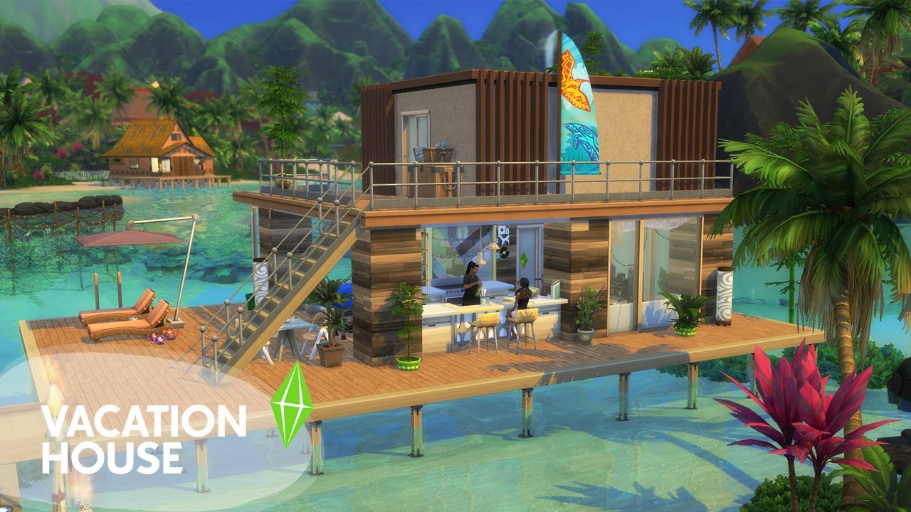 VACATION HOUSE ON THE WATER  | No CC | Sims 4 Speed Build