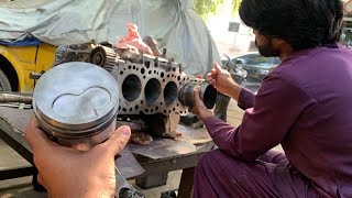 Part 3: Toyota 2LT Engine OverHaul | Engine OverHal | En2LT Turbo | Chaudhry Motors Workshop dunya