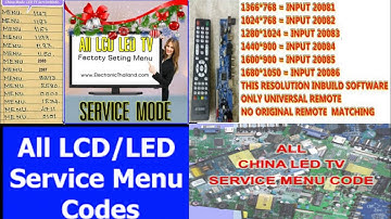 LED led motherboard service menu code || LCD TV service menu with motherboard name || China boardCOD