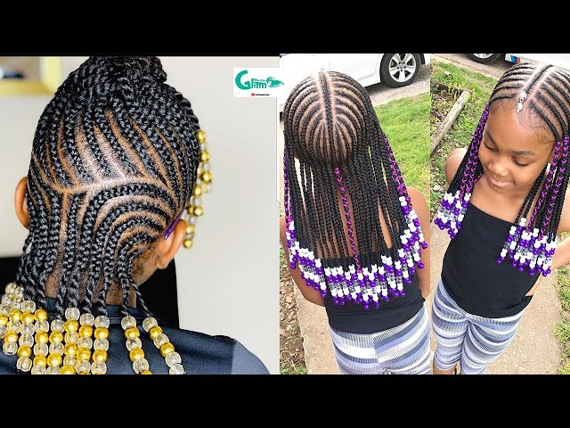 My pretty hair baby😍 Knotless w/ curls #fyp #foryoupage #kidsbraids #... | kids  braids hairstyles | TikTok