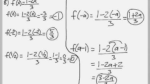 Math 122 : 3.1 #8, #11 (College Algebra Tutorial : Functions & Function Notation)