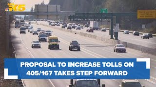 Proposal to increase I-405 and SR 167 tolling rates to $15 max takes step forward