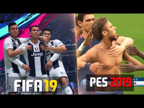 FIFA 19 vs PES 19 GOALS AND CELEBRATIONS