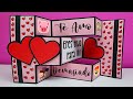 Hermosa tarjeta hecha a mano para San Valentín | Manualidades para el 14 de Febrero | Tarjeta fácil