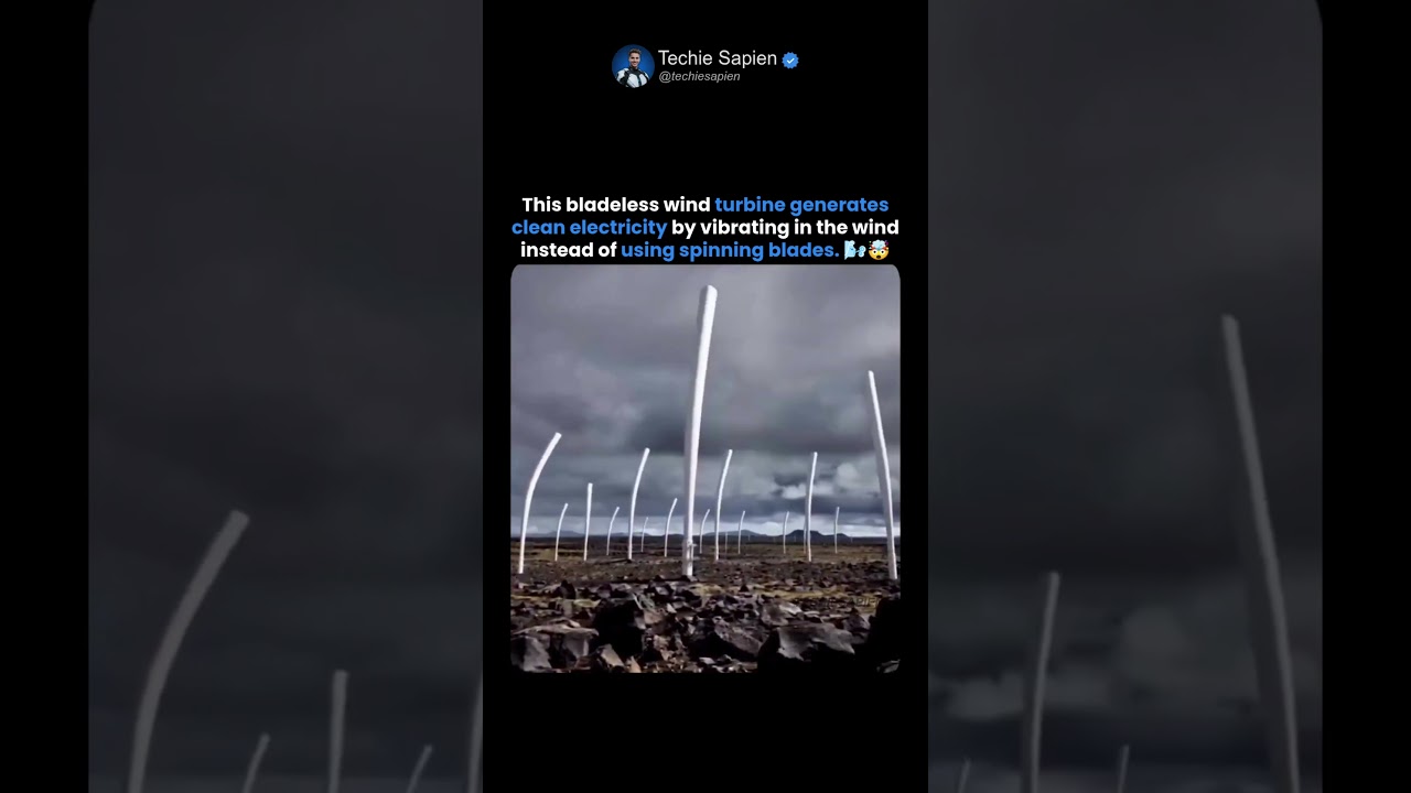 This Bladeless Wind Turbine Generates Clean Energy Without Spinning Blades! 🌬️⚡🤯