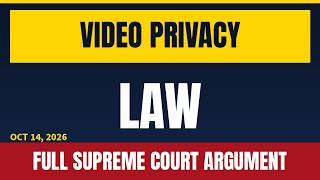 FULL Supreme Court Argument: VPPA Consumer Scope (Salazar v. Paramount) | Oct 14, 2026
