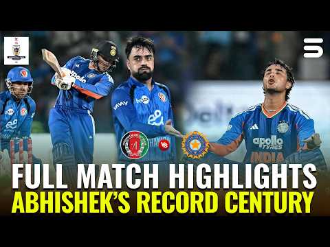 Abhishek’s Record Century | Full Match Highlights | Afghanistan vs India 3rd T20I | M9N1J