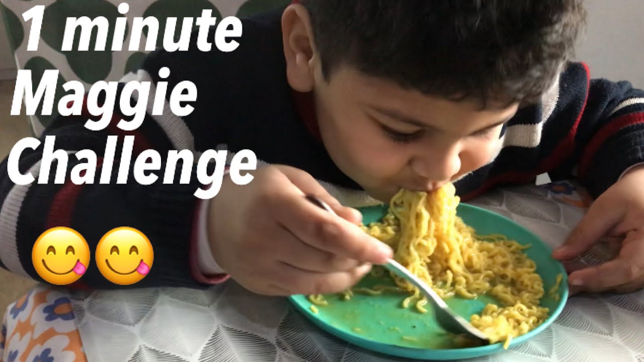 1 minute maggi eating challenge | eating challenge | ASMR fastest ever maggi eating challenge