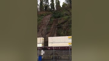 Landslide Derails Train. This is the ORIGINAL video