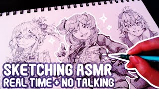 Sketching ASMR |Real time + No Talking
