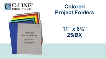 Project Folders, Assorted - Reduced glare, 11 x 8 1/2, 25/BX - C-Line Products - 62130