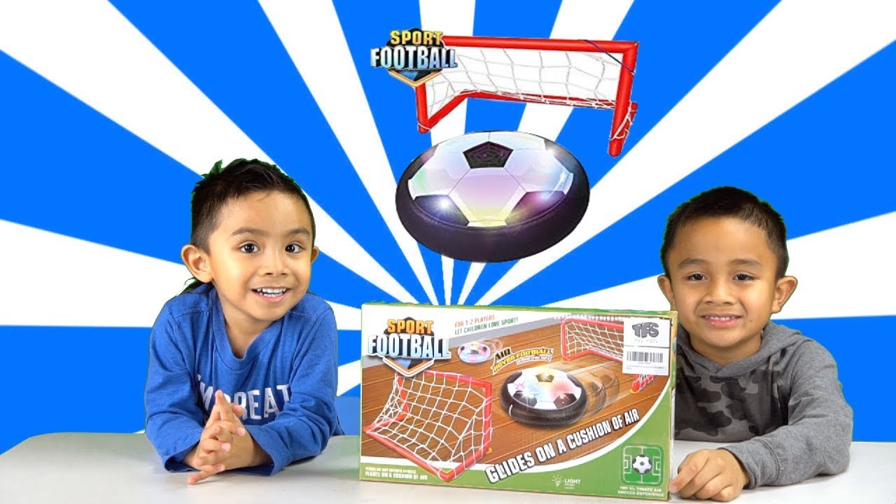 Hover Soccer Ball Unboxing Toy Review Air Powered Soccer Disc YouTube