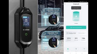 7KW 32A portable EV charger monitoring and configuration Smart Life app BYD TESLA JAC KIA screenshot 5