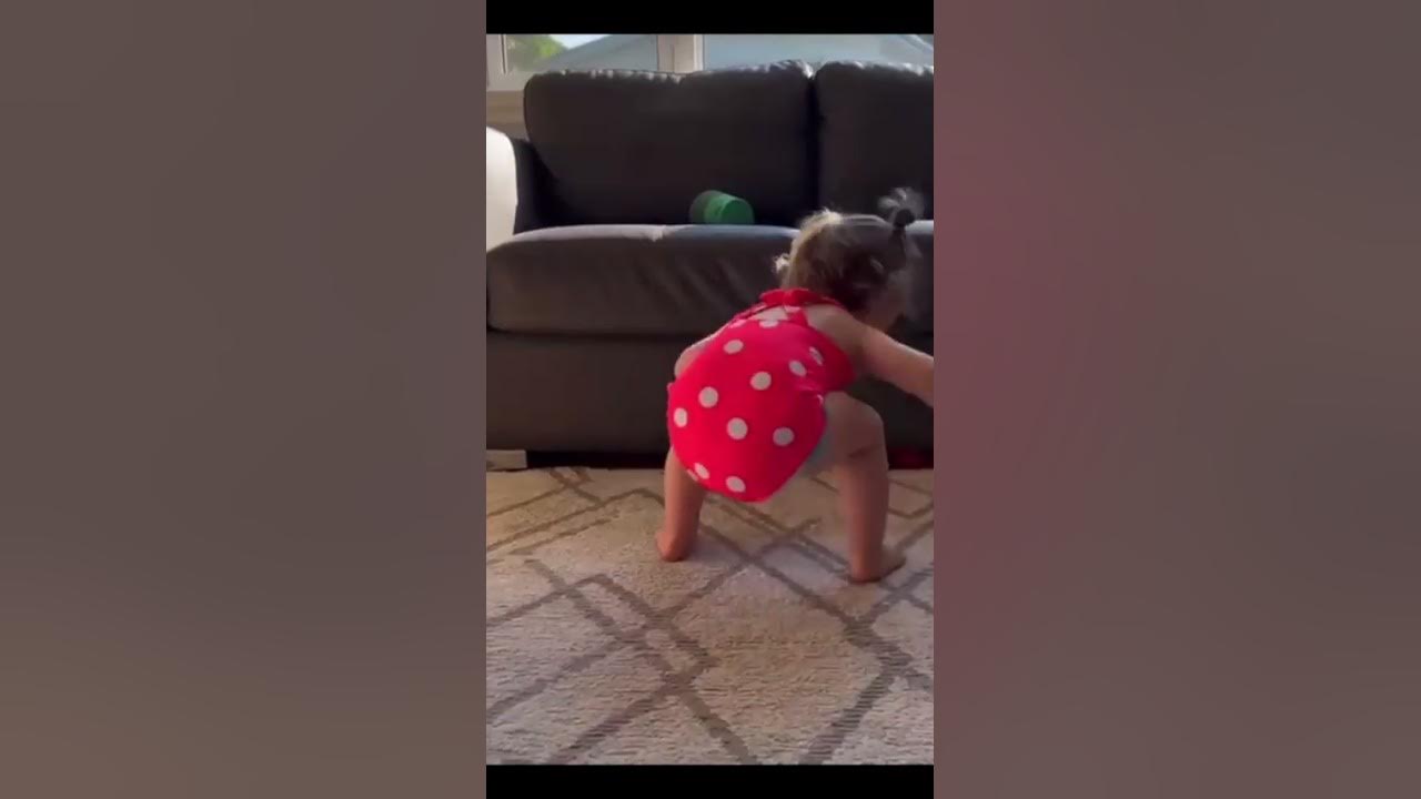 Baby got scared of her own fart