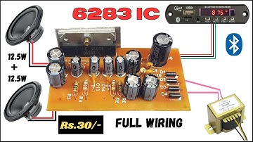 CD 6283 Ic audio Amplifier Circuit Full Wiring In Hindi // Cheapest Audio Amplifier Board