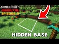 I Built a HIDDEN BASE in Minecraft Hardcore!