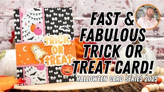 Fast & Fabulous Halloween Card | Trick or Treat Card with Scrapbook.com Paper & Stamps