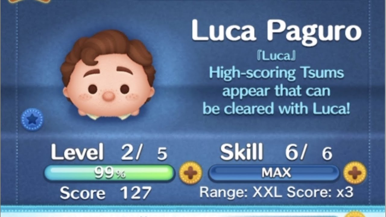 Luca Paguro Max Skill 6 Disney Tsum Tsum Gameplay