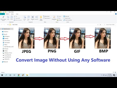 विंडोज पीसी में किसी भी सॉफ्टवेयर का उपयोग किए बिना जेपीईजी को पीएनजी से जीआईएफ में बीएमपी में कैसे बदलें?