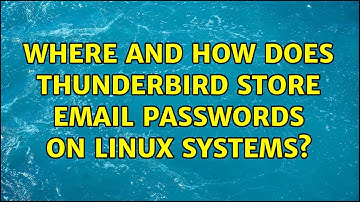 Where and how does Thunderbird store email passwords on Linux systems?