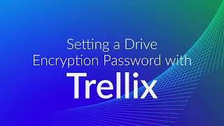 Setting a Drive Encryption Password with Trellix