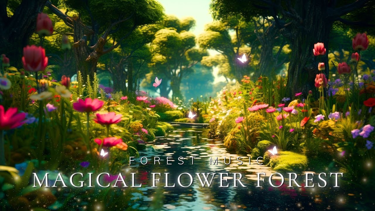 Poetic Stream Amidst Flower Forest🌳 Soothe The Soul, Cure Insomnia With ...