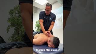 How to perform a thoracic adjustment chiropractor ￼ backpainrelief backpaintreatment pain