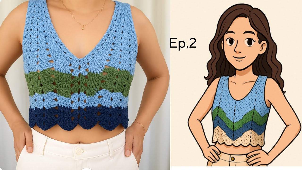 Crochet For Beginners/Crochet top girl/girls top design/crochet shirt girl@knitting with bano