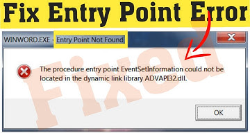How To Fix Entry Point Not Found Dynamic Link Library The Procedure Entry PointCould Not Be Location