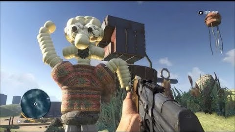 far cry 3 custom map fun #7: Spongebob town, extreme parkour, huge explosion!