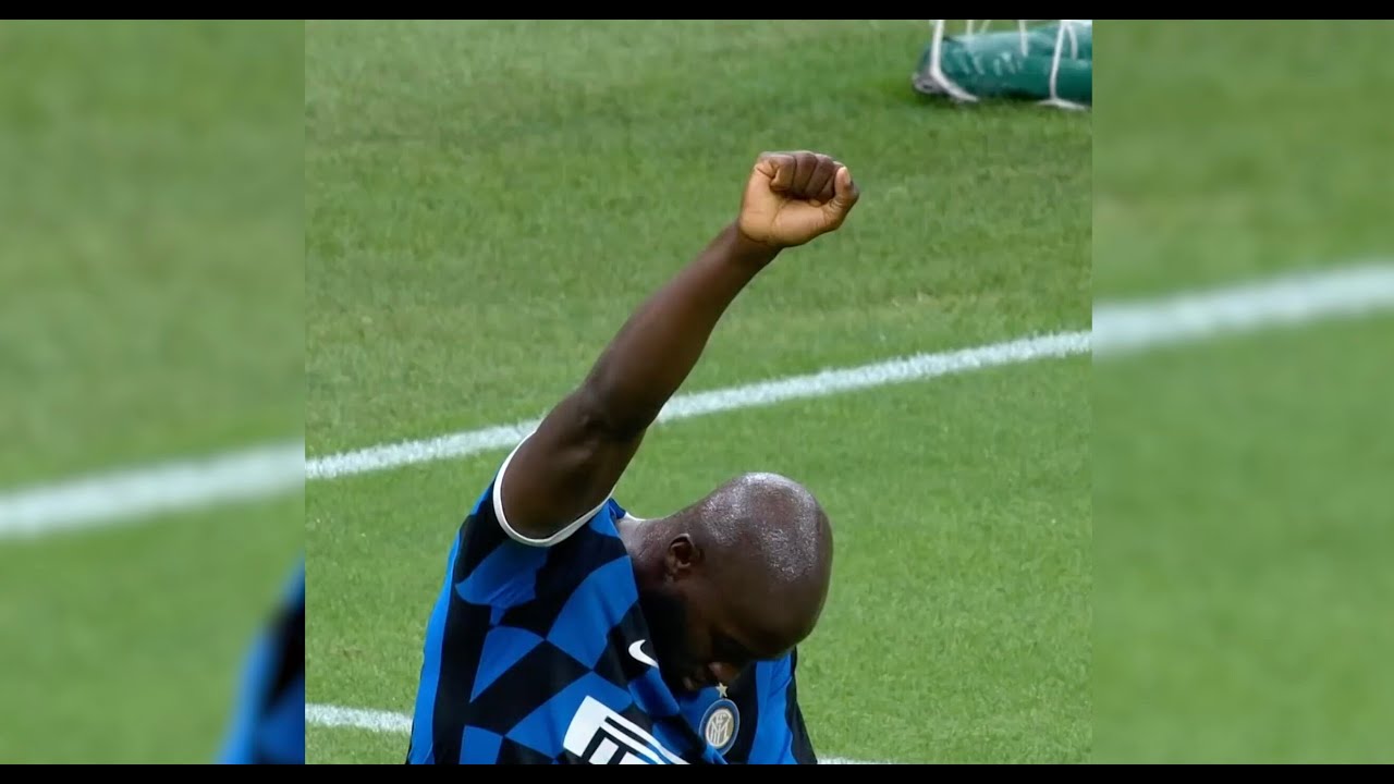 Romelu Lukaku respect moment - black lives matter