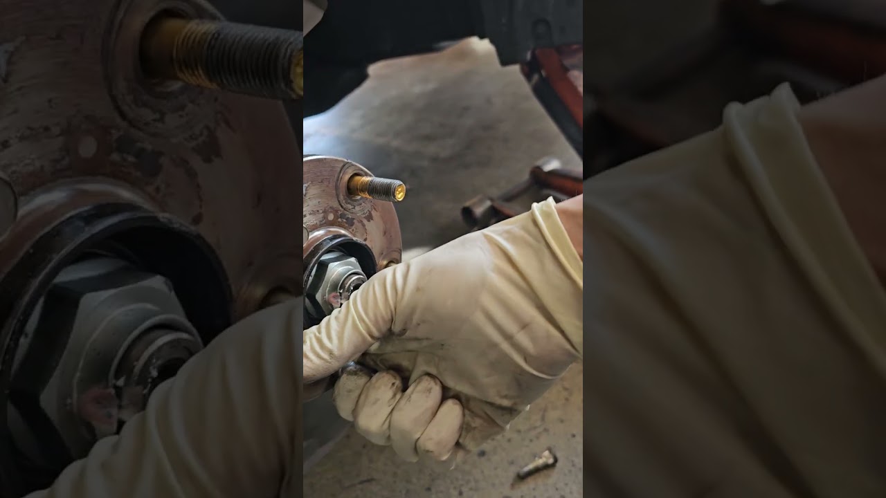 Replace 5 (Costco) stripped wheel studs with one hand in 5 min