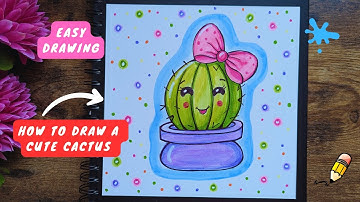 🌵 Cute Cactus Drawing | Easy Step-by-Step Tutorial