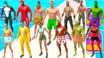 Muscle Rush - Smash Running Game - All Heroes Unlocked Gameplay Walkthrough Part 2 (Android & iOS)