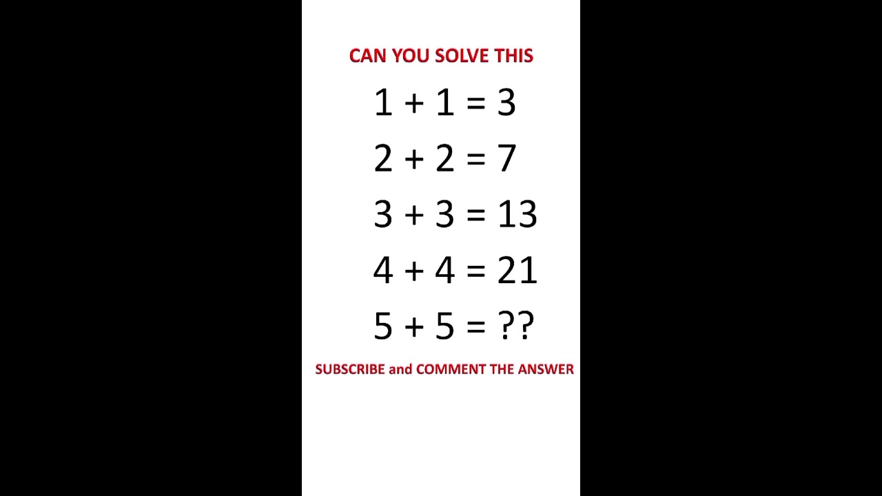 Can you solve this ?